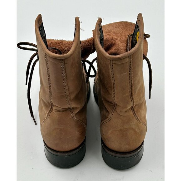 Laredo Boots Kiltie Fringe Womens 7M Lace-Up Roper Brown Leather USA Made - Picture 2 of 10